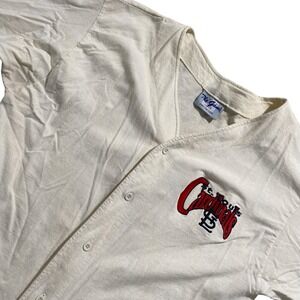 VINTAGE St. Louis Cardinals The‎ Game Jersey Men's Large White 90s Grunge Skater